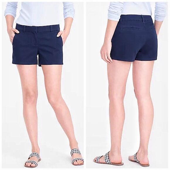 J. Crew Shorts Broken In Chino Navy Blue Cotton Preppy 6 - Picture 1 of 11